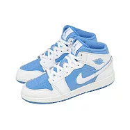 Nike 休閒鞋 Air Jordan 1 Mid SE GS 大童 女鞋 白藍 喬丹 FZ3933-114 24cm WHITE/LEGEND BLUE