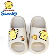 【HELLO KITTY】童鞋 POMPOM PURIN 布丁狗 兒童拖鞋 防水拖鞋 洞洞 室內室外 輕量 15 米色