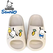 【HELLO KITTY】童鞋 POCHACCO 帕恰狗 兒童拖鞋 防水拖鞋 洞洞 室內室外 輕量 16 米色