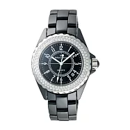 Max Max 璀璨萬花筒晶鑽陶瓷錶-黑-MAS-N321-T2