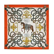 Hermes 愛馬仕Palefroi 140手工捲邊斜紋真絲大方巾/披肩- 淺海軍藍/雲紋灰/青銅色