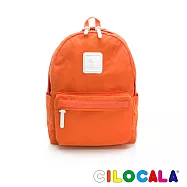CILOCALA 亮彩尼龍防潑水後背包-中大 火橙橘