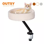 OUTSY夾式書桌雲朵貓架懸浮貓窩(三色可選) 白色