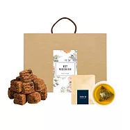 順便幸福-午茶禮盒-可可司康脆脆+香韻桂花烏龍茶包(餅乾 零食 甜點) 無 D+7出貨