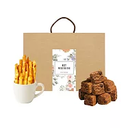 順便幸福-午茶禮盒-原味起司棒+可可司康脆脆(餅乾 零食 甜點) 無 D+7出貨
