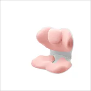 可折疊花瓣坐墊1入 辦公久坐高支撐透氣記憶坐墊(尾椎減震坐墊 護腰坐墊 美臀坐墊 屁墊 ) 標準款-淺粉色