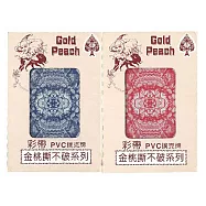 金桃牌 PVC 4006 撲克牌 彩帶 撕不破 塑膠 撲克牌 12副入(紅藍各6副) /組(單筆超取限2組)