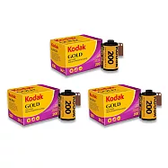 【Kodak 柯達】Gold 200 135底片(36張)-彩色負片 (三入組)