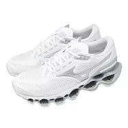 Mizuno 美津濃 慢跑鞋 Wave Prophecy 15 男女鞋 白銀 彈力 緩衝 鏤空 J1GC2651-32 24cm WHITE/SILVER