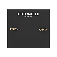 COACH CC Logo 連結造型針式耳環