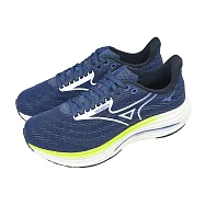 Mizuno 美津濃 慢跑鞋 Wave Rider 29 超寬楦 男鞋 藍 白 波浪片 緩震 J1GC2504-52 25cm NAVY/WHITE