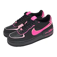 Nike 休閒鞋 Wmns AF1 Shadow 女鞋 黑 粉紅 拼接 Force CI0919-006 23.5cm BLACK/PINK