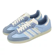 adidas 愛迪達 休閒鞋 Samba OG W 女鞋 荷葉邊 藍 白 復古 德訓鞋 愛迪達 23cm BLUE/WHITE