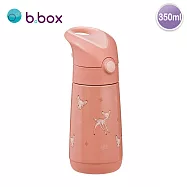 澳洲【B.BOX】不鏽鋼吸管保冷水壺350ml 斑比