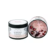 【野一夏】天然水晶能量香氛蠟燭 大豆蠟燭 花香 果香 擴香蠟燭 精油蠟燭 水晶擴香石 -烏木玫瑰(主愛情、桃花)