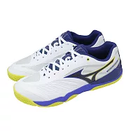 Mizuno 美津濃 桌球鞋 Wave Medal 8 男鞋 白 藍 支撐 抓地 室內運動鞋 81GA2582-11 26.5cm WHITE/BLUE/LIME