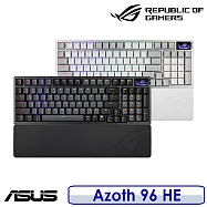 【送原廠電競滑鼠墊】ASUS 華碩 ROG Azoth 96 HE 無線磁軸鍵盤 白色