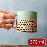 《Mikasa》美國 石陶馬克杯 - 薄荷三角370ml - 薄荷三角370ml