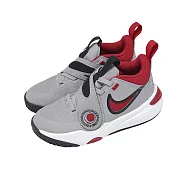 Nike 籃球鞋 Team Hustle D 11 PS 中童 小朋友 灰紅 魔鬼氈 DV8994-006 19cm GREY/RED