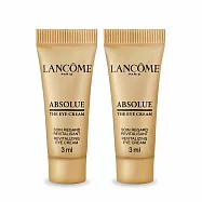 LANCOME 蘭蔻 絕對完美永生玫瑰肽金逆時眼霜(3ml)X2-公司貨