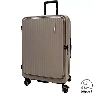 【NUPORT】26吋第四代極致流體系列前開式旅行箱/行李箱(啡紅)
