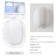 日本優良設計獎MARNA舒適握感好施力廣角浴室刷子W-601(附掛洞;台灣製;刷毛3cm長)清潔刷廁所刷磁磚刷縫隙刷具 白色