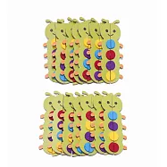 子玄 毛毛蟲顏色配對拼圖|幼兒顏色排序認知教具|專注力訓練 毛毛蟲顏色配對 毛毛蟲桌遊