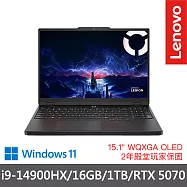 【Lenovo】聯想 Legion 83LY00NQTW 15.1吋 電競筆電 兩年保固 i9-14900HX/16GB/1TB/RTX5070 日蝕黑