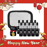 LANCOME 蘭蔻 超極限肌因賦活露好運組[賦活露(7ml)x10+招財貓擺飾]附旅行化妝包-國際航空版