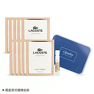 LACOSTE 經典鐵盒隨身香氛組[針管香水(2ml)/(1.2ml)X10+鐵盒]-多香味可選-公司貨 女性淡香精(2ml)