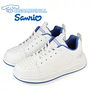 【HELLO KITTY】女 CINNAMOROLL 大耳狗 休閒鞋 運動鞋 板鞋 小白鞋 綁帶 厚底 皮革 JP22.5 白色