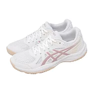 Asics 亞瑟士 排球鞋 Upcourt 6 女鞋 男鞋 白 粉紅 室內 入門款 1072A107104 23cm WHITE/MORGANTITE
