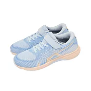 Asics 亞瑟士 慢跑鞋 Lazerbeam RK-MG 大童 女鞋 藍 橘 魔鬼氈 支撐 1154A223020 23.5cm LIGHT GREY/WHITE