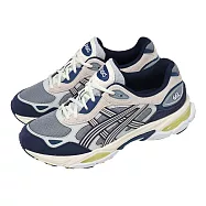 Asics 亞瑟士 休閒鞋 GEL-NYC 2.0 男鞋 灰 藍 復古 回彈 亞瑟膠 1203A895020 26.5cm GRAVEL/CREAM