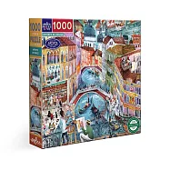 美國eeBoo 1000片拼圖 - 威尼斯藝術家 (Artists in Venice 1000 Piece Puzzle)