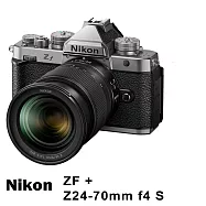 NIKON ZF+Z24-70mm f4 全片幅微單眼*(平行輸入)~送大吹球+細纖維拭鏡布+極細毛刷+數位清潔液組 無 S