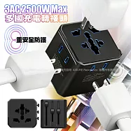 VOORCA WT-601 3AC多國充電轉接頭 充電頭 國際通用 歐規/英規/澳規 AC/2Pin插頭 單一