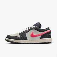 Nike 耐吉 WMNS Air Jordan 1 Low [IM6565-014] 女 運動休閒鞋 深灰 螢光粉 24cm 灰/粉紅