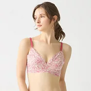 日本【GUNZE郡是】惜月新款 溫柔有襯無鋼圈內衣 無緊繃束縛感 大豆異黃酮科技蕾絲滑順 L 牧丹粉