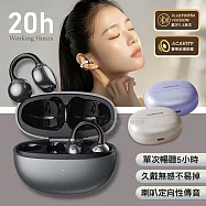 PowerRider 珠光色彩 OWS 耳夾式藍牙耳機 20H超長工時 藍牙5.4 白金