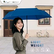 【雙龍牌】良品輕收大三折傘 超撥水速乾雨傘加大傘面防風傘B6702 海軍藍