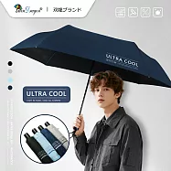 【雙龍牌】ULTRA COOL降溫黑膠自動開收傘防風防曬自動傘雨傘陽傘折傘B6290NJ1 海軍藍