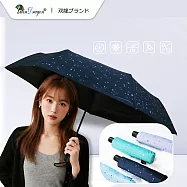 【雙龍牌】STAR降溫13度黑膠自動開收傘(星星防風自動傘防曬抗UV雨傘陽傘摺疊傘自動折傘B6290NJ2) 海軍藍
