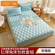 【PETER RABBIT】比得兔與V&A博物館 床包枕套組-任選(加大尺寸/正版授權/床包/枕套/三件組) 6尺 躲貓貓