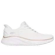 Skechers 思克威爾 Bobs Squad Chaos [117497WWTGD] 女 休閒鞋 寬楦 舒適 米 白 25cm 米/白