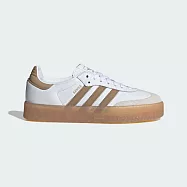 Adidas 愛迪達 Sambae W [JQ0982] 女 運動休閒鞋 德訓鞋 厚底 舒適 百搭 白棕 23.5cm 白/棕