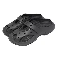 Crocs 洞洞鞋 Caged Mule 女鞋 黑 珊瑚穆勒鞋 魔鬼氈 涼拖鞋 卡駱馳 211907001 23cm BLACK