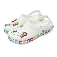 Crocs 洞洞鞋 Peanuts Crocband Clog 男女鞋 卡駱班 史努比克駱格 21211590H 27cm WHITE/MULTI