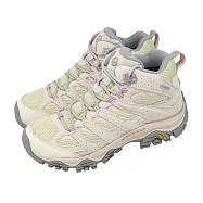 Merrell 登山鞋 Moab 3 Mid WP 女鞋 米綠 防潑水 中筒 黃金大底 ML00003600 23.5cm MEADOW
