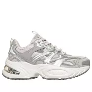 Skechers 思克威爾 Uno Ryze [177606LTGY] 女 運動休閒鞋 增高鞋 舒適 灰 銀 24.5cm 灰/銀